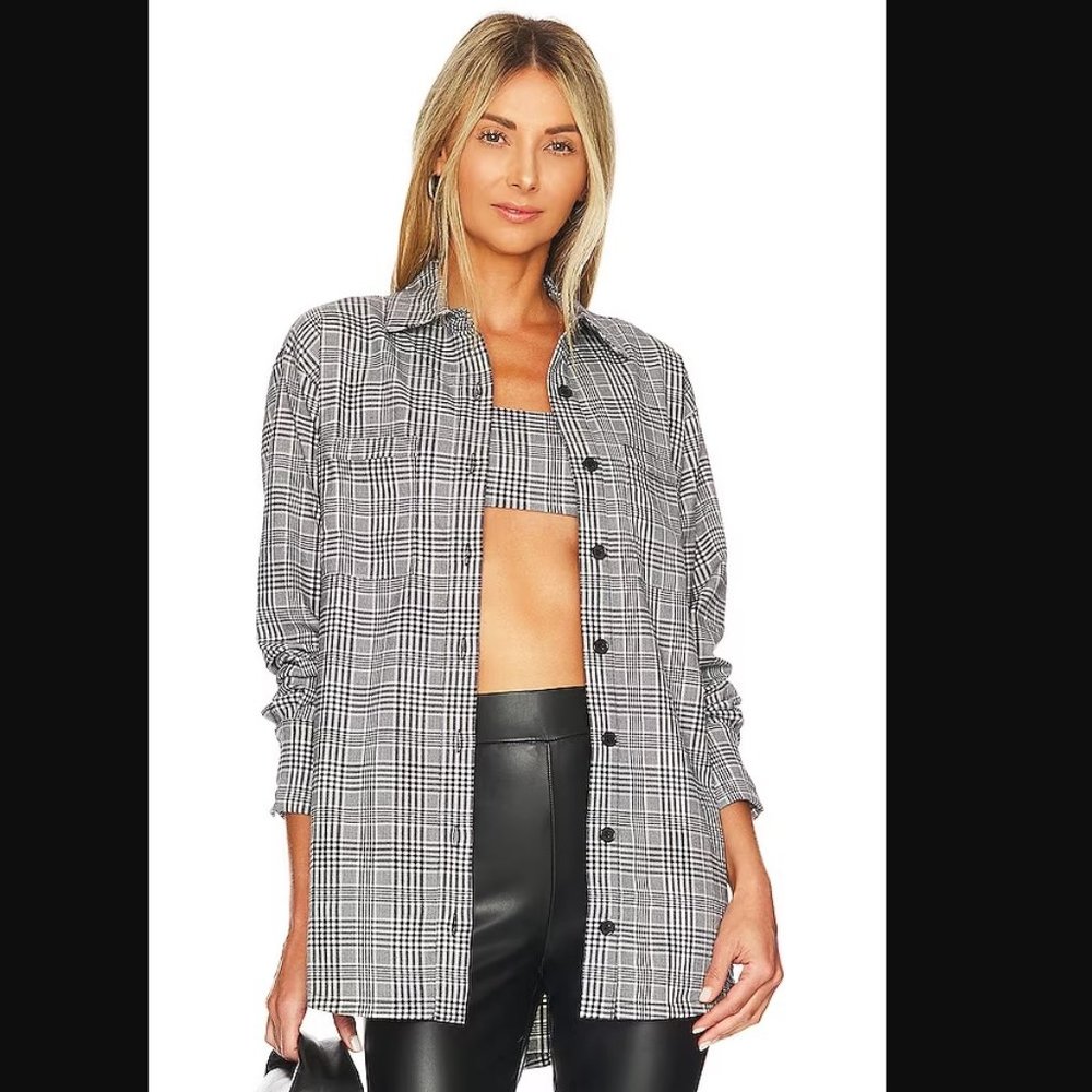 Patton Top by Lovers and Friends in Black White Check via Revolve